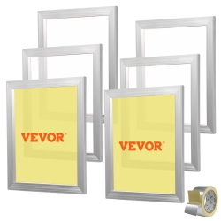 VEVOR 16X20Inch Screen Printing Kit, 6 Pieces Aluminum Silk Screen Printing Frames, Silk Screen Printing Frame \w 110 Count Mesh, High Tension Nylon
