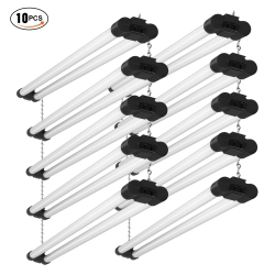 VEVOR 10 Pack Led Shop Light, 4 Ft, 40W Linkable Shop Light Fixture, 4500 Lm Surface & Hanging Mount Ceiling Lights 59 In Power Cords \w On/off