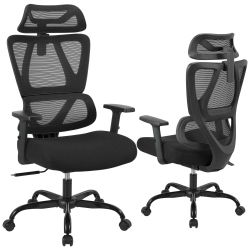 MOUSTACHE Ergonomic Mesh Office Chair, High Back Executive Computer Desk Chair Comfy Reclining Chair With Adjustable Headrest And Lumbar Support