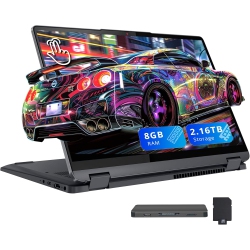 LENOVO Ideapad Flex 5I 14" Wuxga Touch 2-In-1 Laptop, Intel I5-1235U, 2.16Tb Storage (2Tb SSD + 160GB Docking Station Set), 8GB Lpddr4X, Backlit