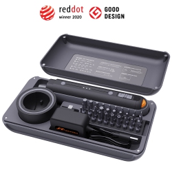 TOPTENG 3.6V Electric Screwdriver Set, 38-In-1, 220Rpm, 4N.m Torque, 2000Mah Li-Ion Battery, Led Lighting & Charging Base, Ideal for Electronics