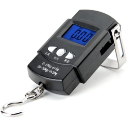 GREEN SCENIC Fishing Scale With Clear Display, Portable Handheld Crane Scale, Compact Finished Product Scale (Imperial (With Tape Measure) 50Kg/10G)