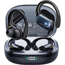 MAXXUS True Wireless Earbudstooth In-Ear Headphones \w Built-In Mic, 75 Hours Playtime, Digital Display, Perfect for Music Or Private Phone Call Use