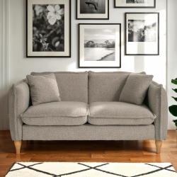 AMBER & EMILY Oliver Boucle Elegant Minimalist Loveseat