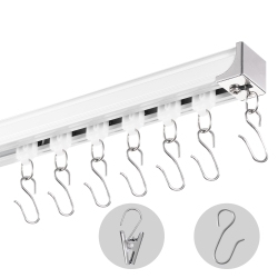 VEVOR 11.8 Ft/3.6 Meterceiling Curtain Track Set, Sliding Ceiling Track System for Curtains, Room Divider Curtain Track Ceiling/wall Mounted For