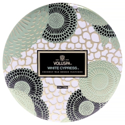 VOLUSPA 3 Wick Tin Candle - Cypress By for Unisex - 12 OZ Candle In White
