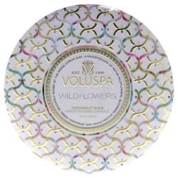VOLUSPA 3 Wick Tin Candle - Wildflowers By for Unisex - 12 OZ Candle