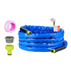 VEVOR 25Ft Heated Water Hose for Rv, Heated Drinking Water Hose \w Corrugated Cover Antifreeze to -45°F, Self-Regulating, 5/8" I.d. \w 3/4" Ght