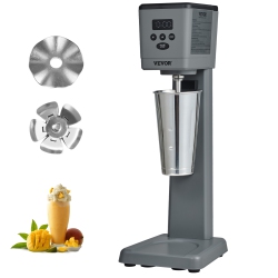 VEVOR 375W Milkshake Maker, Electric Milkshake Machine, Single Head Drink Mixer Blender Machine, Led Intelligent Microswitch, 3-Speed Milkshake Mixer