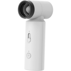 GREEN SCENIC Compact Handheld Fan Rechargeable Mini Air Blower for Travel In White