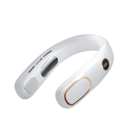 GREEN SCENIC Neck Fan, Hands Free Portable Powered Fan, 5 Speeds, USB Neck Fan (White)