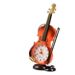 GREEN SCENIC Musical Violin Alarm Clock - Musical Instrument Shape Bedside Clock Cute Decoration for Bedroom/living Room, Perfect Gift for Music