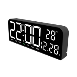 GREEN SCENIC Digital Clock - Dual Alarm Clock, Adjustable Brightness And Temperature Display, Suitable for Home/office/kitchen Minimalist Led