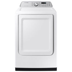 Open Box - Samsung 7.4 Cu. Ft. Smart Electric Dryer (DVE47CG3500WAC) - White - Scratch & Dent