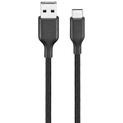 Best Buy Essentials 1.2m (3.9 ft.) Braided USB-C to USB-A Cable (BE-MCA4CAB-C) - Black - Only at Best Buy