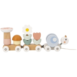 JANOD Sweet Cocoon Pull-Along Train Wooden Toy Set