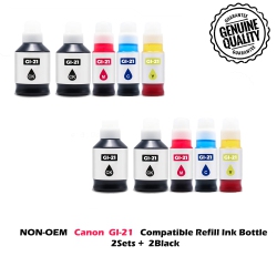 BESTONER [High Yield] 10Pk Compatible Ink Refill Bottle Replacement for Canon Gi21 Gi-21 Gi 21 Ink - Canon Pixma G1220, G1230, G2260, G2270, G3060