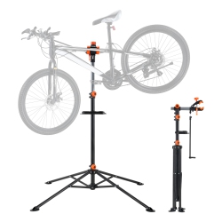 VEVOR 80 Lbs Heavy-Duty Steel Bicycle Repair Stand, Adjustable Height Bike Maintenance Workstand \w Magnetic Tool Tray Telescopic Arm, Foldable Bike