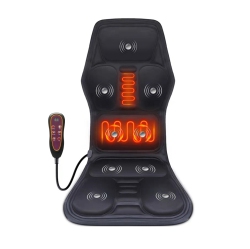 MYACUC Massage Seat Cushion Pad With 9 Mode Heat Massage Back Massager Chair Pad Pu Leather Massage Cushion