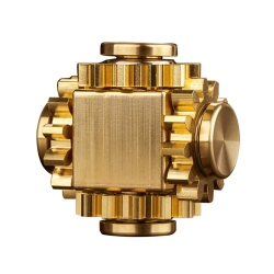 MYACUC Brass Cube Gear Rubik's Cube Toy, Anti-Anxiety Fidget Spinner Toy, Suitable for Boys, Girls, And Adults