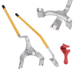 VEVOR 22.5-24.5 Inch Tire Mount Demount Tool, Manual Steel Tire Changer Mount Demount Removal Tool, Tubeless Truck Bead Breaker, 3 PCs Tire Tools