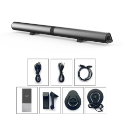 MYACUC Stereo Home Cinema Soundbar, Bluetooth Tv Soundbar Speaker, Surround Sound Bar for Tv Desktop PC, Detachable Sound Bar