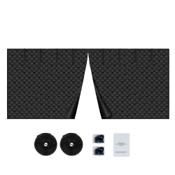 VEVOR 16X7Ft Garage Door Screen for Winter, Garage Door Insulation Kit, Magnetic Thermal Insulated Door Curtain \w 300D Oxford Fabric Heavy Duty