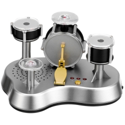 MYACUC Led Light-Up Finger Drum, Electronic Mini Finger Drum, Desktop Drum Kit, Perfect Gift for Music Lovers