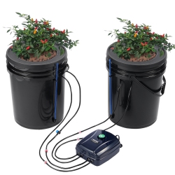 VEVOR 5-Gallon Dwc Hydroponics Grow System, Hydroponic Growing System \w Top Drip Kit, Deep Water Culture 2 Buckets, \w Air Pump, Air Stones And