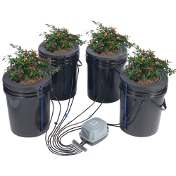 VEVOR 5-Gallon Dwc Hydroponics Grow System, Hydroponic Growing System \w Top Drip Kit, Deep Water Culture 4 Buckets, \w Air Pump, Air Stones And