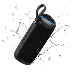 BOBTOT Portable Bluetooth Speaker, Ipx6 Waterproof Speaker \w Punchy Bass, 15W Loud Sound, RGB, 20H Playtime, Dual Pairing for Party, Camping, Beach