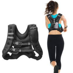 VEVOR 20 Lbs Weight Vest \w Reflective Stripe, Adjustable Buckle Body Weight Vest for Men Women, Workout Equipment for Strength