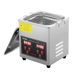 VEVOR Ultrasonic Cleaner \w Digital Timer & Heater, Professional Ultra Sonic Jewelry Cleaner, Stainless Steel Heated Cleaning Machine for Glasses