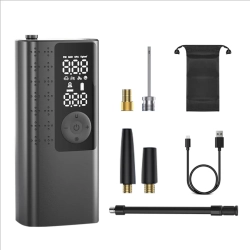 MYACUC Tire Inflator Portable Air Compressor - Air Pump for Car Tires \w Digital Pressure Gauge, Led Light- Cordless Pump for Car, Motorcycle, Bicycle