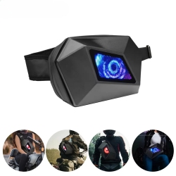 MYACUC Sling Bag With Led Display, Hard Shell Led Motorcycle Backpack, Adjustable Waist Crossbody Shoulder Chest Bag for Men And Women In Multicolor