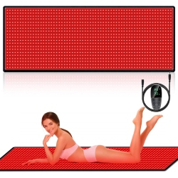 MYACUC Light Therapy Mat for Full Body, 1280 Leds Large Light Therapy Mat, 660Nm 850Nm Near Infra Light Therapy Pad for Neck Shoulder Back Knee Pain