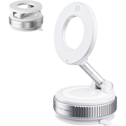 GREEN SCENIC Magnetic Vacuum Car Phone Holder 360 Degree Rotating Navigation Holder (White)