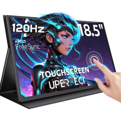UPERFECT 18.5" 120Hz Touchscreen Portable Monitor 1080P 120Hz Gaming Monitor 1Ms Freesync Ultra Slim HDMI USB C W/vesa