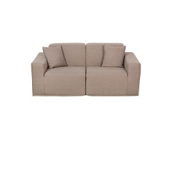 DEKO LIVING 2 Place Seating Outdoor Compression Foam Sofa Set In Brown