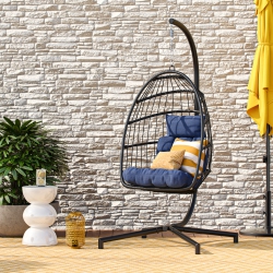 CORLIVING Ember Hanging Egg Chair With Cushion