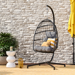 CORLIVING Ember Hanging Egg Chair With Cushion