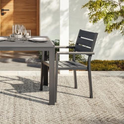 CORLIVING Gallant Aluminum Patio Dining Chairs, Set Of 2