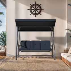 CORLIVING 2-1 Patio Swing With Canopy