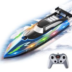 MYACUC Rc Boat Remote Control Boats for Pools Lakes for Boys Girls 4-12 Years(Blue)