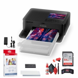 CANON Selphy Cp1500 Photo Printer (Black) + Kp-36Ip Color Ink And Paper Set + More Bundle