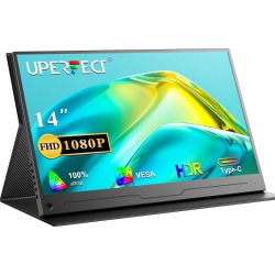 UPERFECT 14" Portable Monitor 1080P HDMI USB C Display Fhd Screen for Laptop PC And Game Xbox Ps