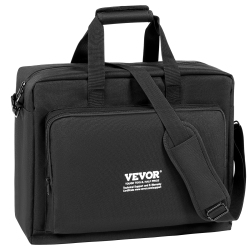 VEVOR 19.29 X 8.66 X 15.34 In Padded Dj Mixer Gig Bag, 1200D Oxford Fabric, Dj Gear Carry Bag \w A Storage Pocket 4.92 Ft Removable Shoulder Strap