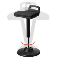 VEVOR 24.6-34.4" Active Chair \w Handle, Height-Adjustable Wobble Chair Made Of Elastic Fabric & 45 MM Foam, Ideal for Schools, Office And Home