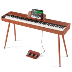 VEVOR 88 Key Weighted Digital Piano, Electric Piano Dual Keyboard & Speakers Four Legged Piano Stand \w Headphone 200 Tones & Rhythms, Support