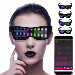 MYACUC Led Glasses for Adults, App Customizable Display Bluetooth Led Glasses, Perfect for Christmas, Halloween, And Birthday Parties